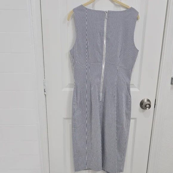 Calvin Klein Bluish Gray Striped Dress - Picture 5 of 5
